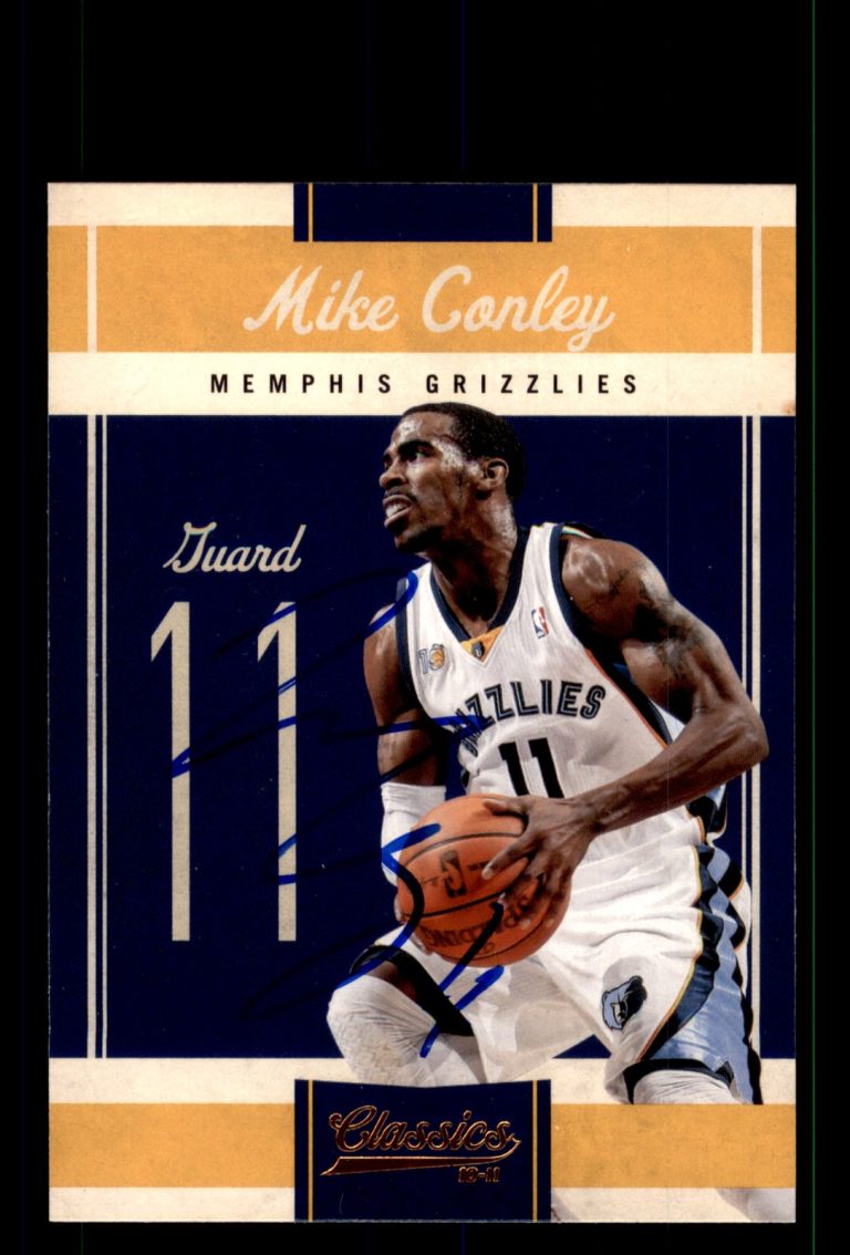 Signed Basketball Card Auto Mike Conley 2010-11 Panini Classics #13 Grizzlies