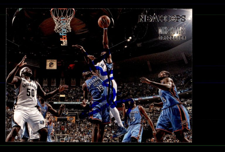 Signed Basketball Card Auto Mike Conley 2013-14 Hoops #24 Memphis Grizzlies