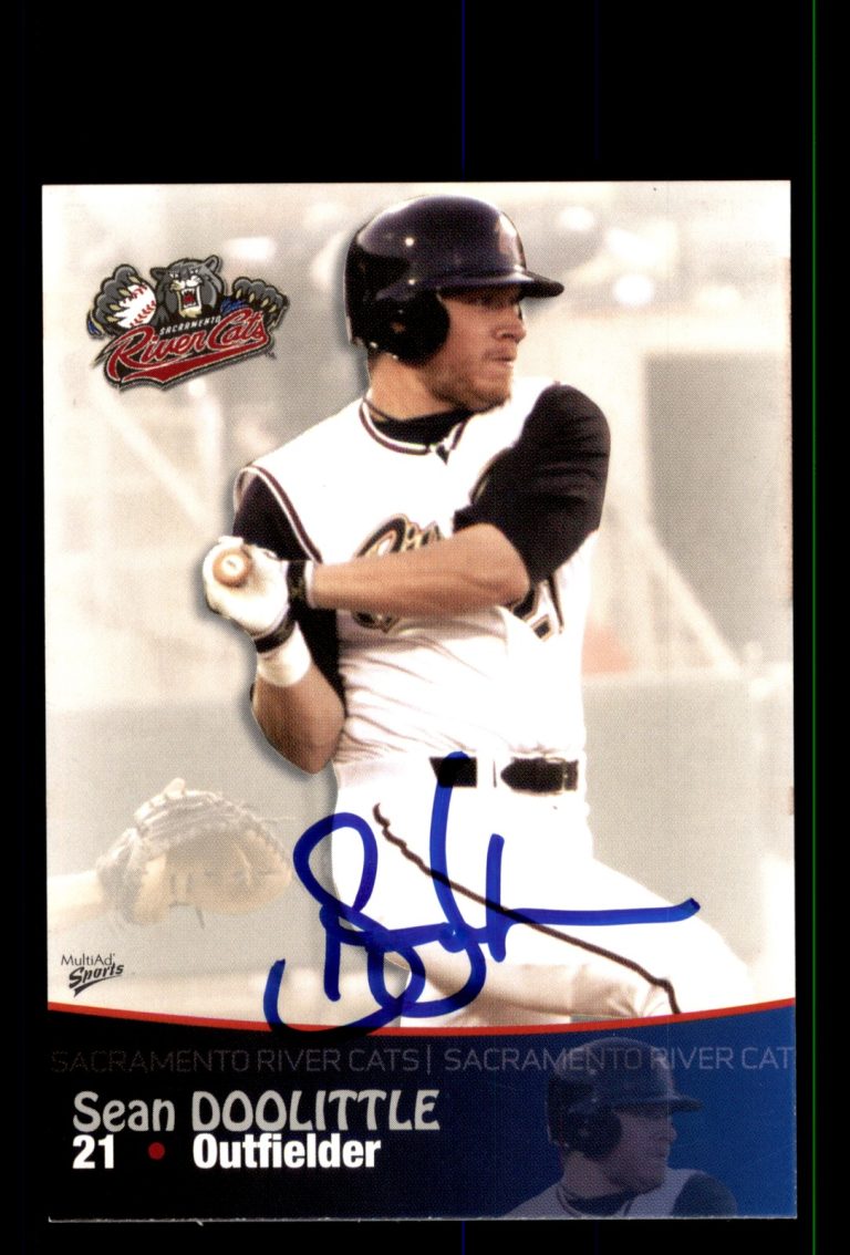 Signed Baseball Card Auto Sean Doolittle 2009 MultiAd Sacramento River Cats #11