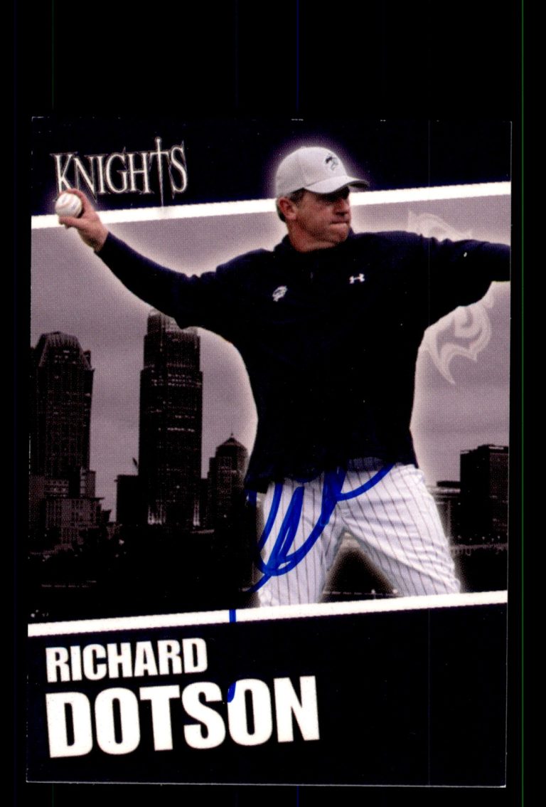 Signed Baseball Card Auto Richard Dotson 2008 Charlotte Knights