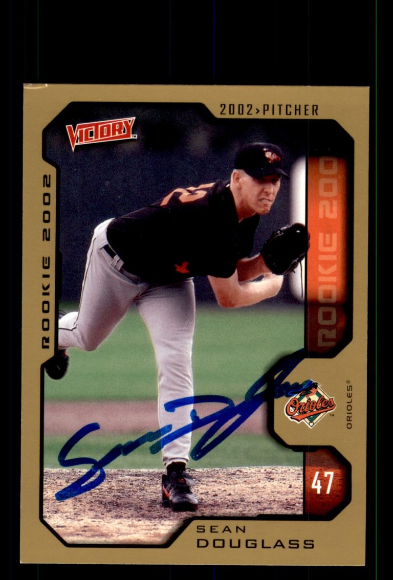 Signed Baseball Card Auto Sean Douglass 2002 Upper Deck Victory #506 Gold