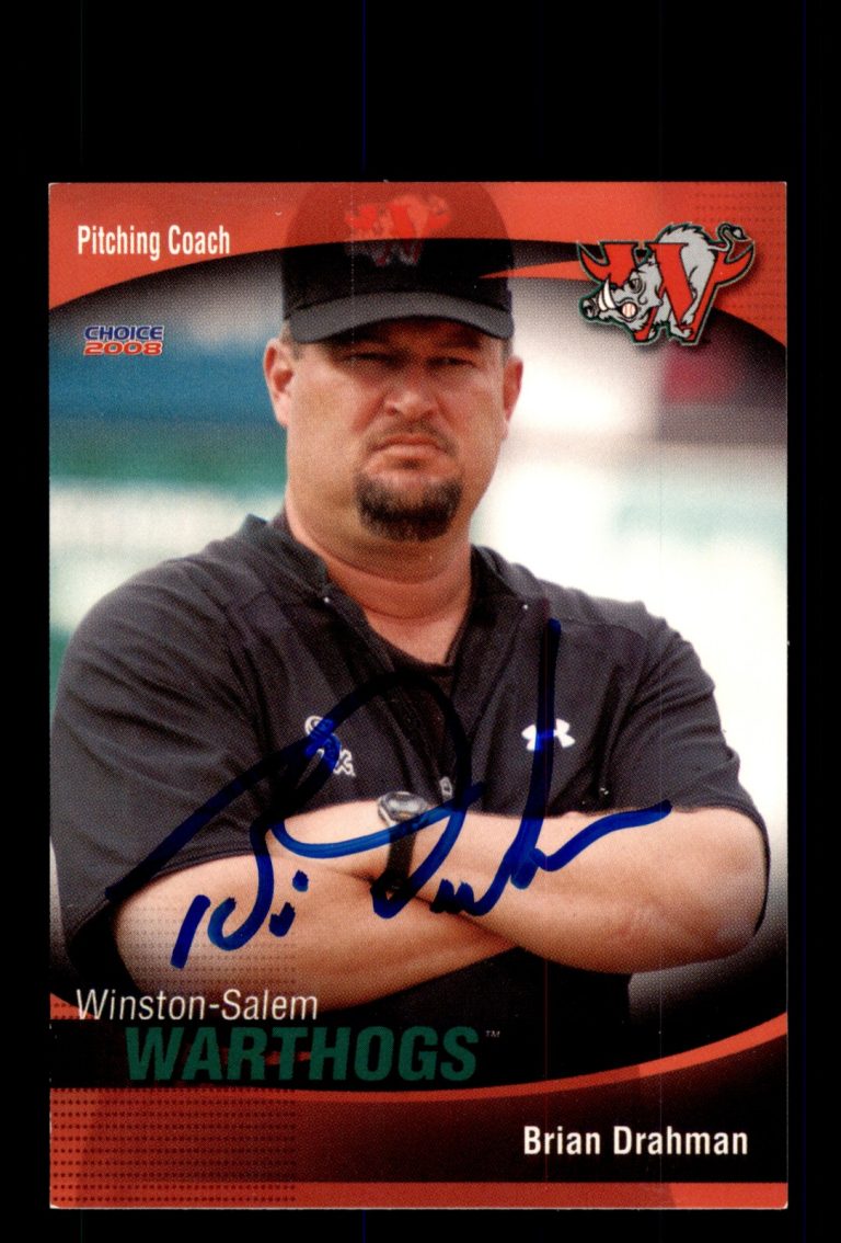 Signed Baseball Card Auto Brian Drahman 2008 Choice Winston-Salem Warthogs