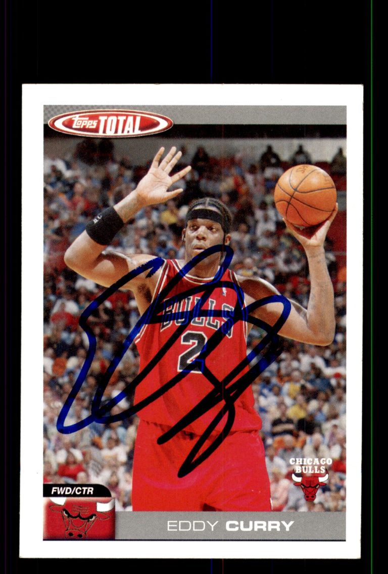 Signed Basketball Card Auto Eddy Curry 2004-05 Topps Total #31 Chicago Bulls