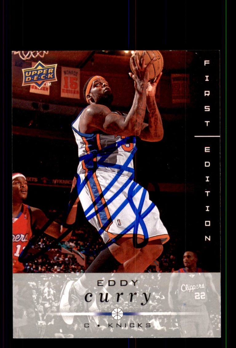 Signed Basketball Card Auto Eddy Curry 2008-09 Upper Deck First Edition #121