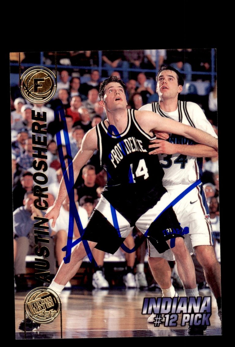 Signed Basketball Card Auto Austin Croshere 1997 Press Pass Double Threat #12
