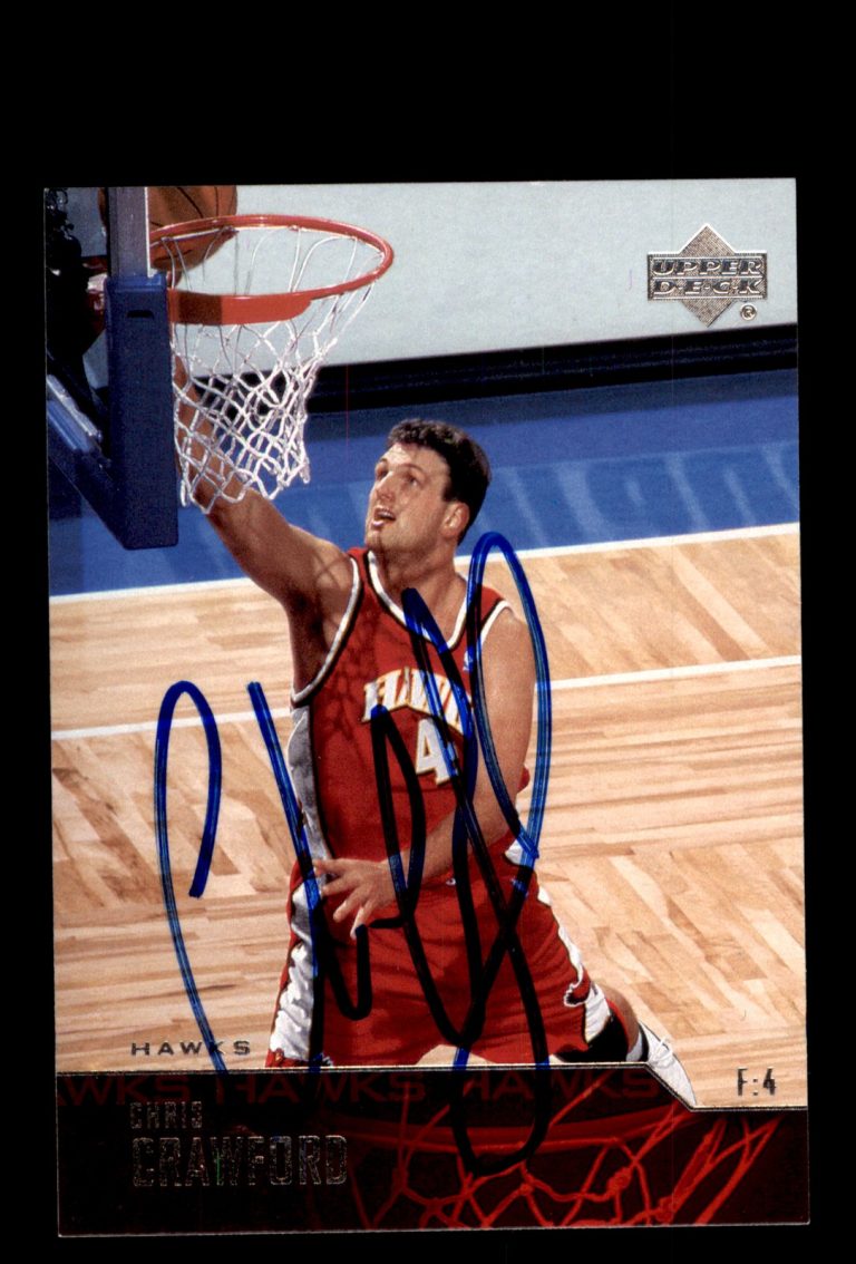 Signed Basketball Card Auto Chris Crawford 2003-04 Upper Deck #10 Atlanta Hawks