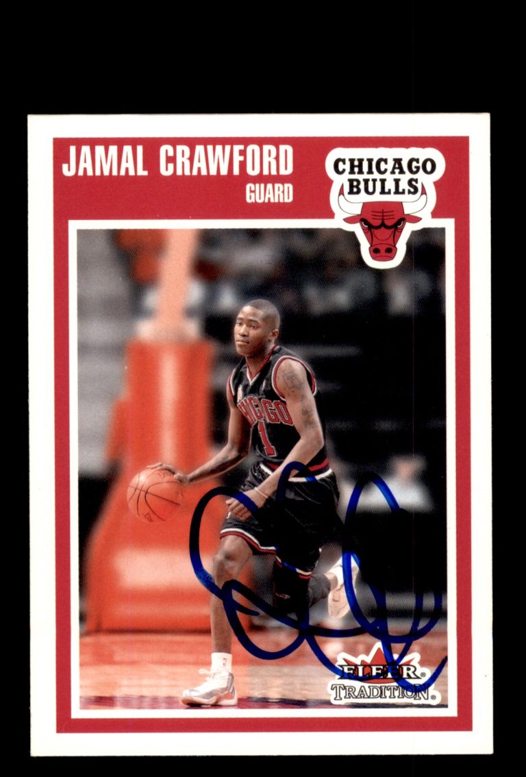 Signed Basketball Card Auto Jamal Crawford 2002-03 Fleer Tradition #175 Bulls
