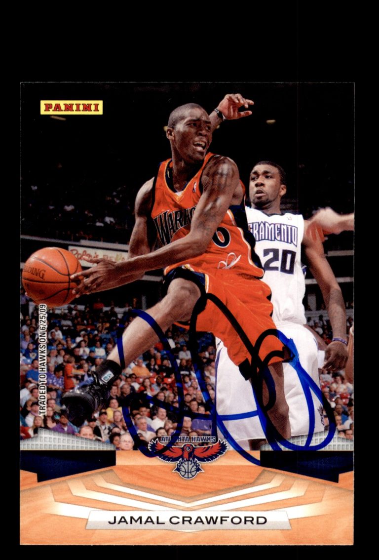 Signed Basketball Card Auto Jamal Crawford 2009-10 Panini #112 Atlanta Hawks