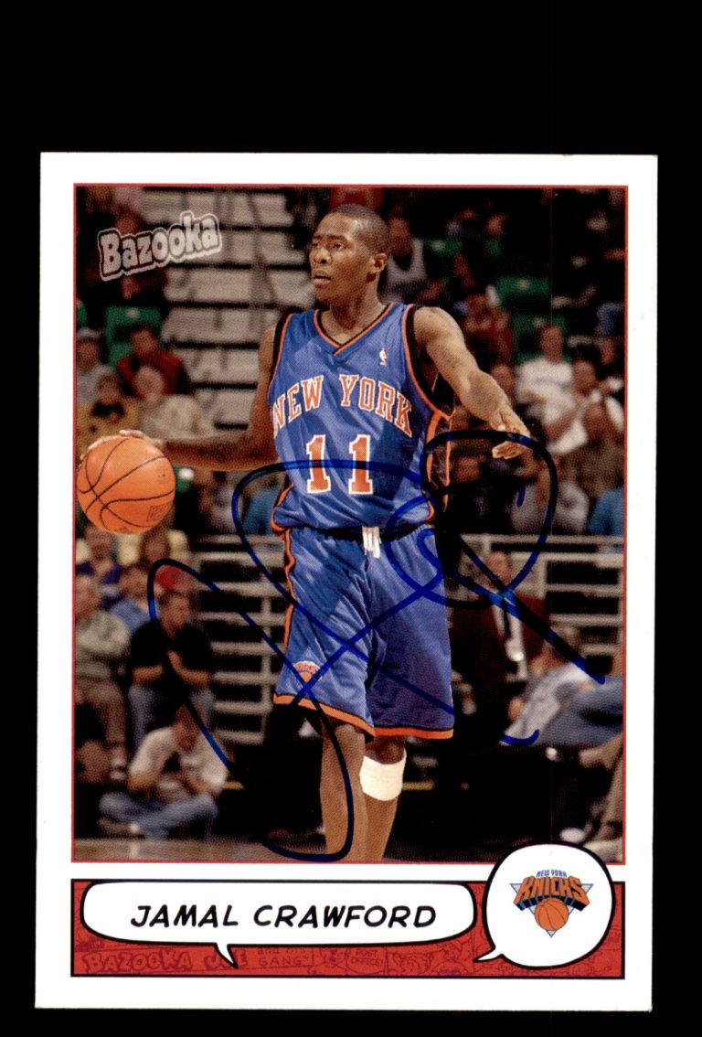 Signed Basketball Card Auto Jamal Crawford 2004-05 Bazooka #84 New York Knicks