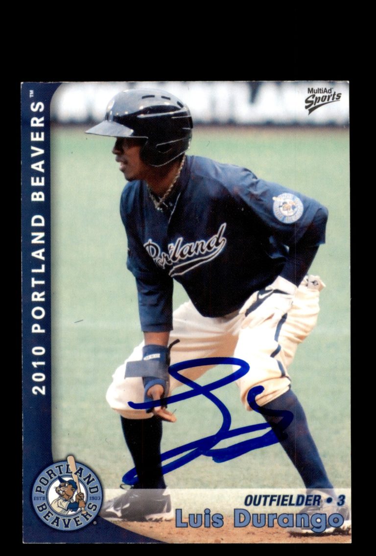 Signed Baseball Card Auto Luis Durango 2010 MultiAd Portland Beavers MILB