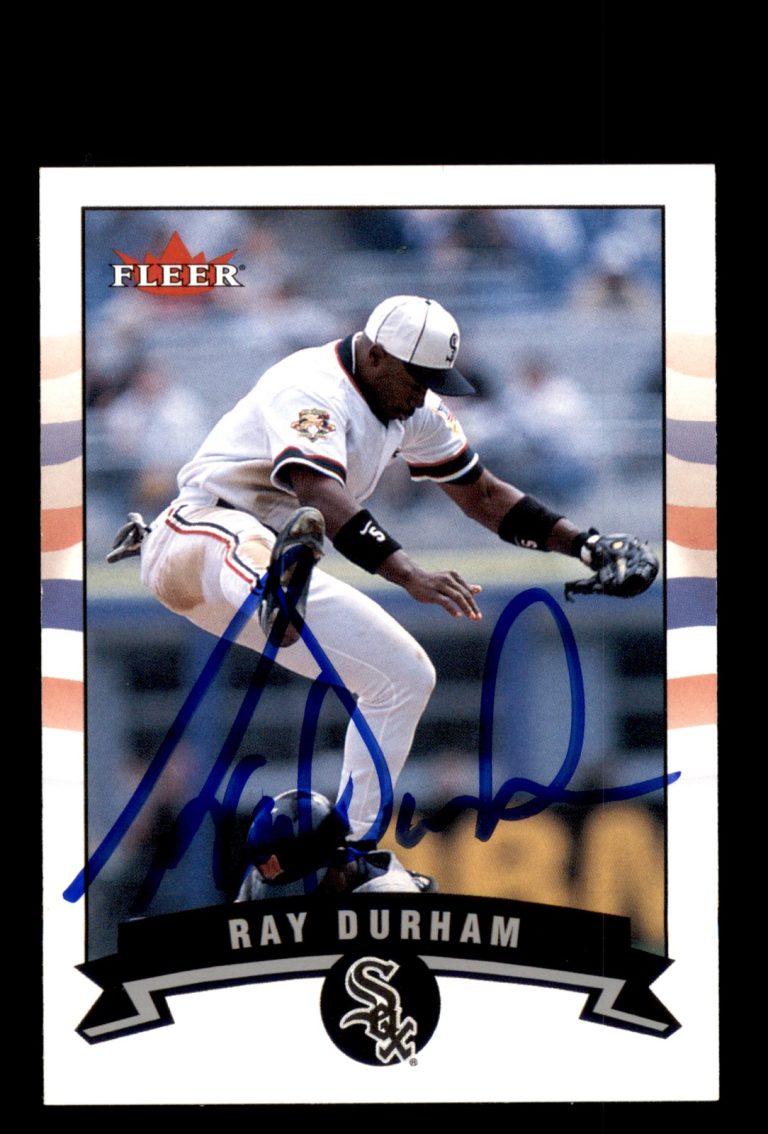 Signed Baseball Card Auto Ray Durham 2002 Fleer #227 Chicago White Sox