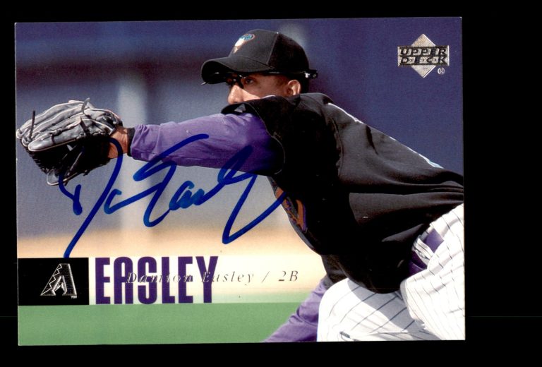 Signed Baseball Card Auto Damion Easley 2006 Upper Deck #502 Diamondbacks