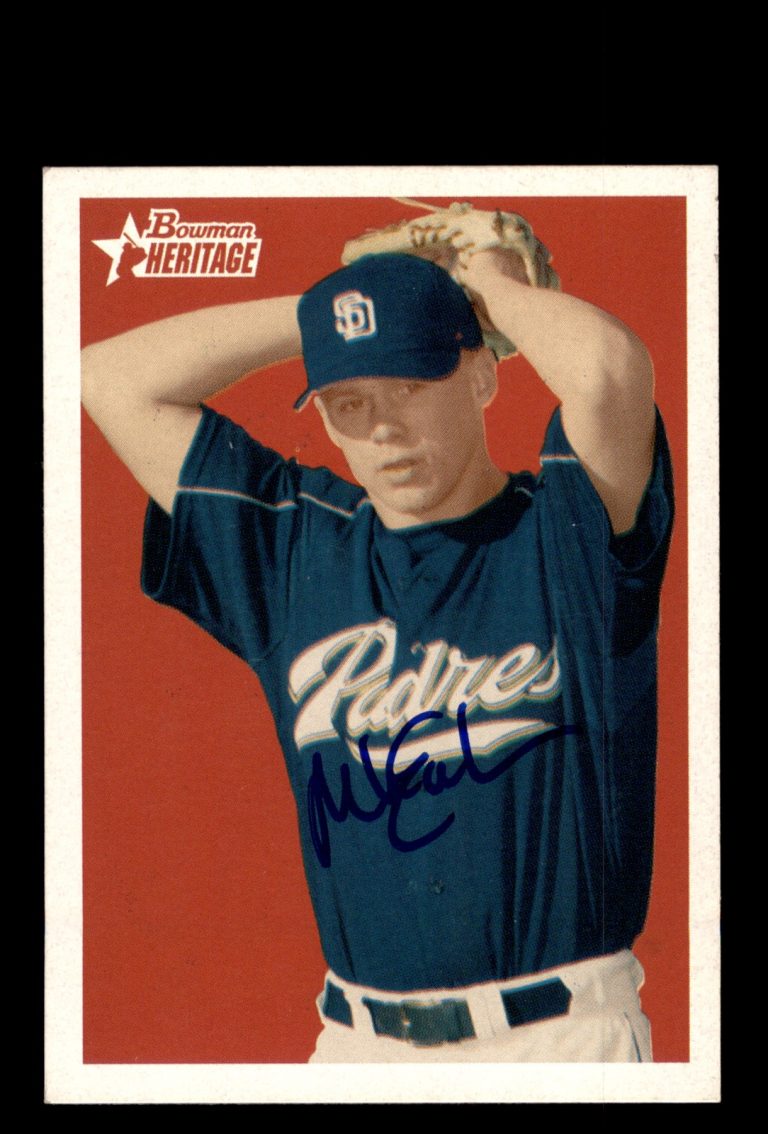 Signed Baseball Card Auto Michael Ekstrom 2006 Bowman Heritage #BHP63 Padres