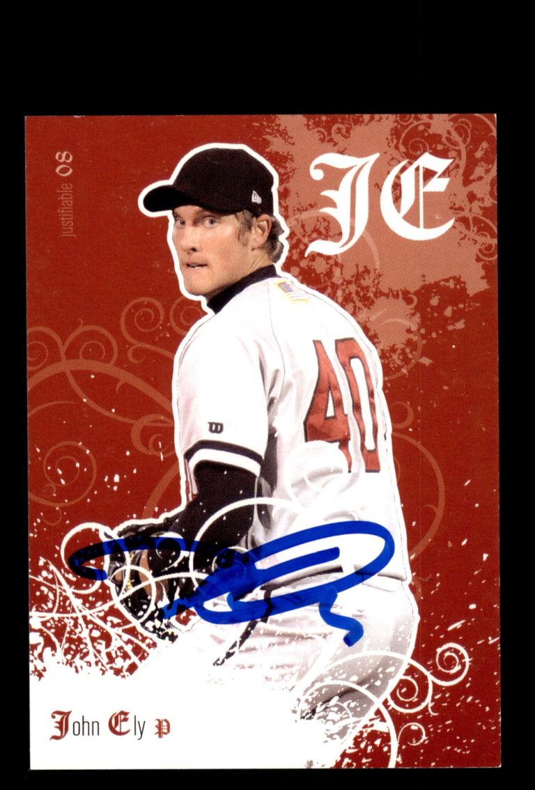 Signed Baseball Card Auto John Ely 2008 Justifiable #JF-21 Chicago White Sox