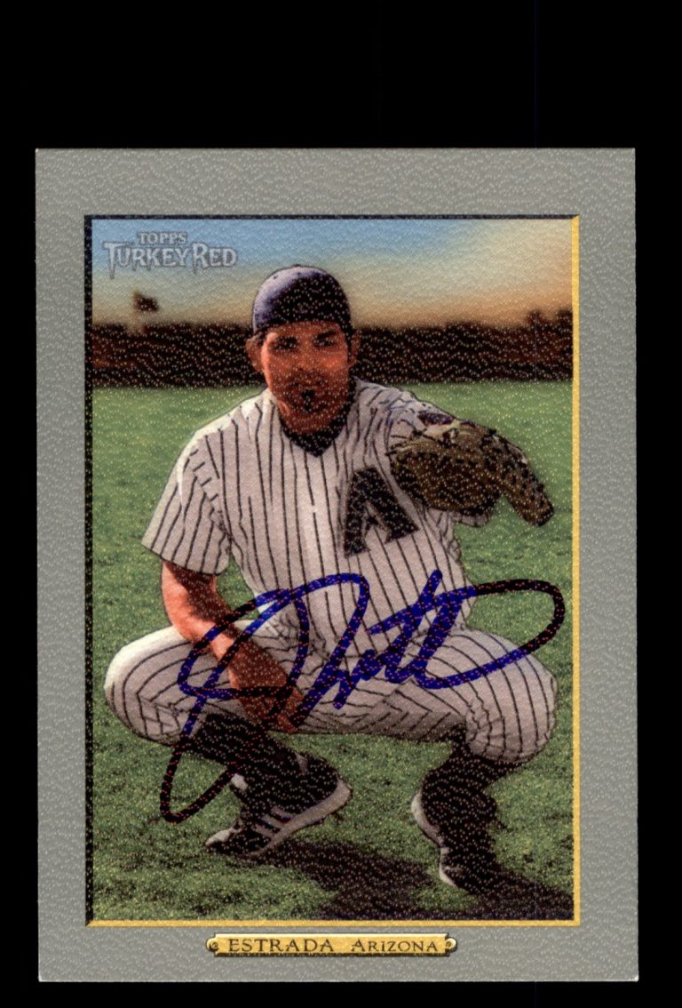 Signed Baseball Card Auto Johnny Estrada 2006 Topps Turkey Red #368 Diamondbacks