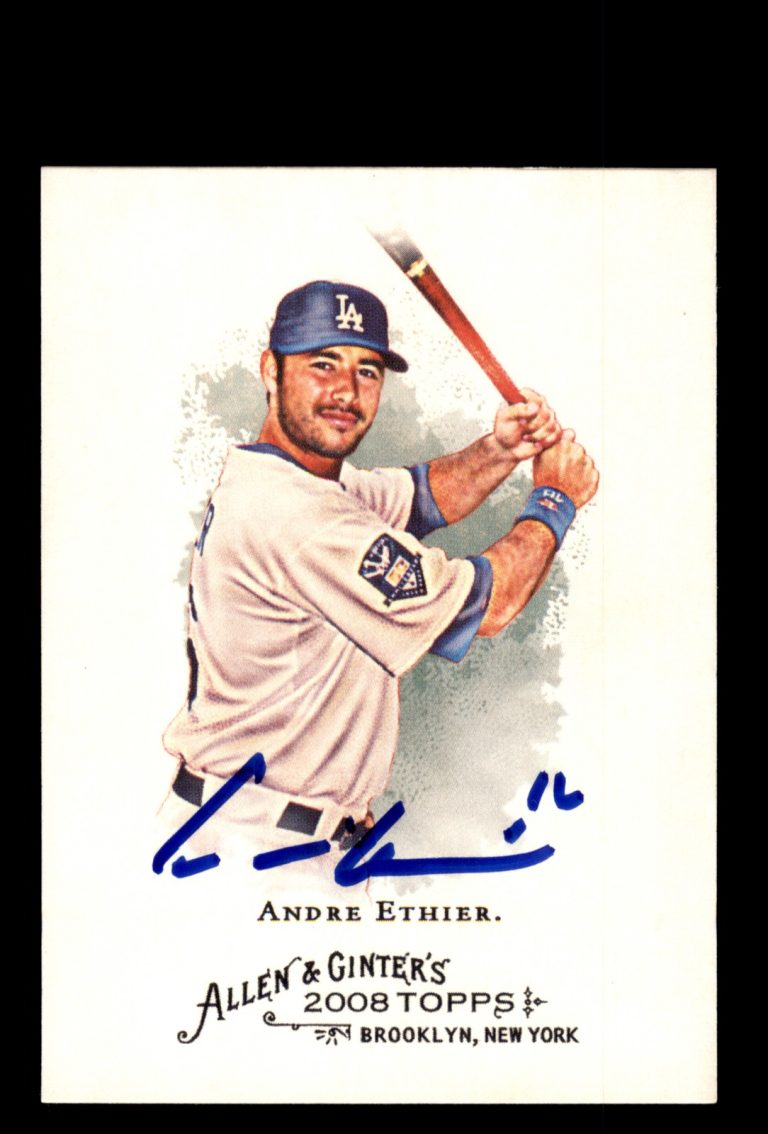 Signed Baseball Card Auto Andre Ethier 2008 Topps Allen & Ginter #318 LA Dodgers