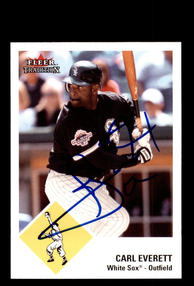 Signed Baseball Card Auto Carl Everett 2003 Fleer Tradition #U2 White Sox