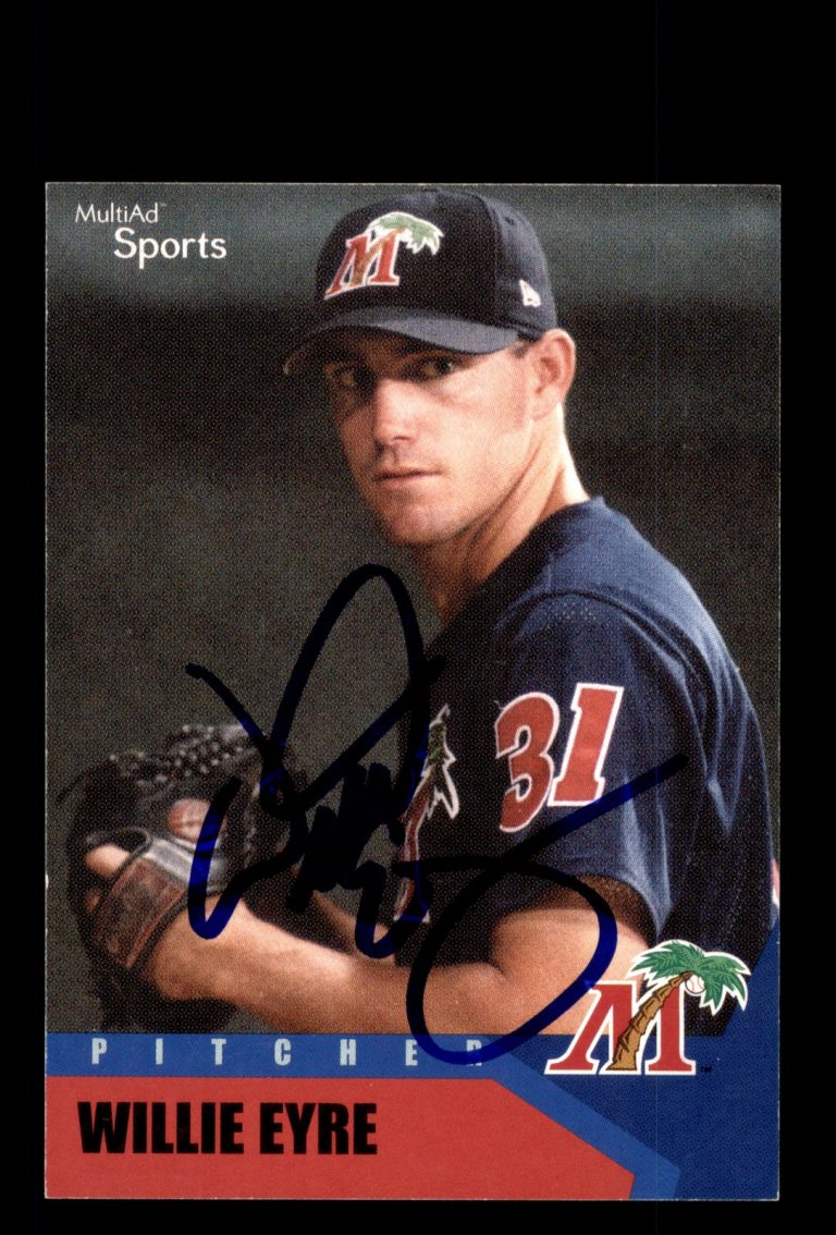 Signed Baseball Card Auto Willie Eyre 2002 MultiAd Fort Myers Miracle