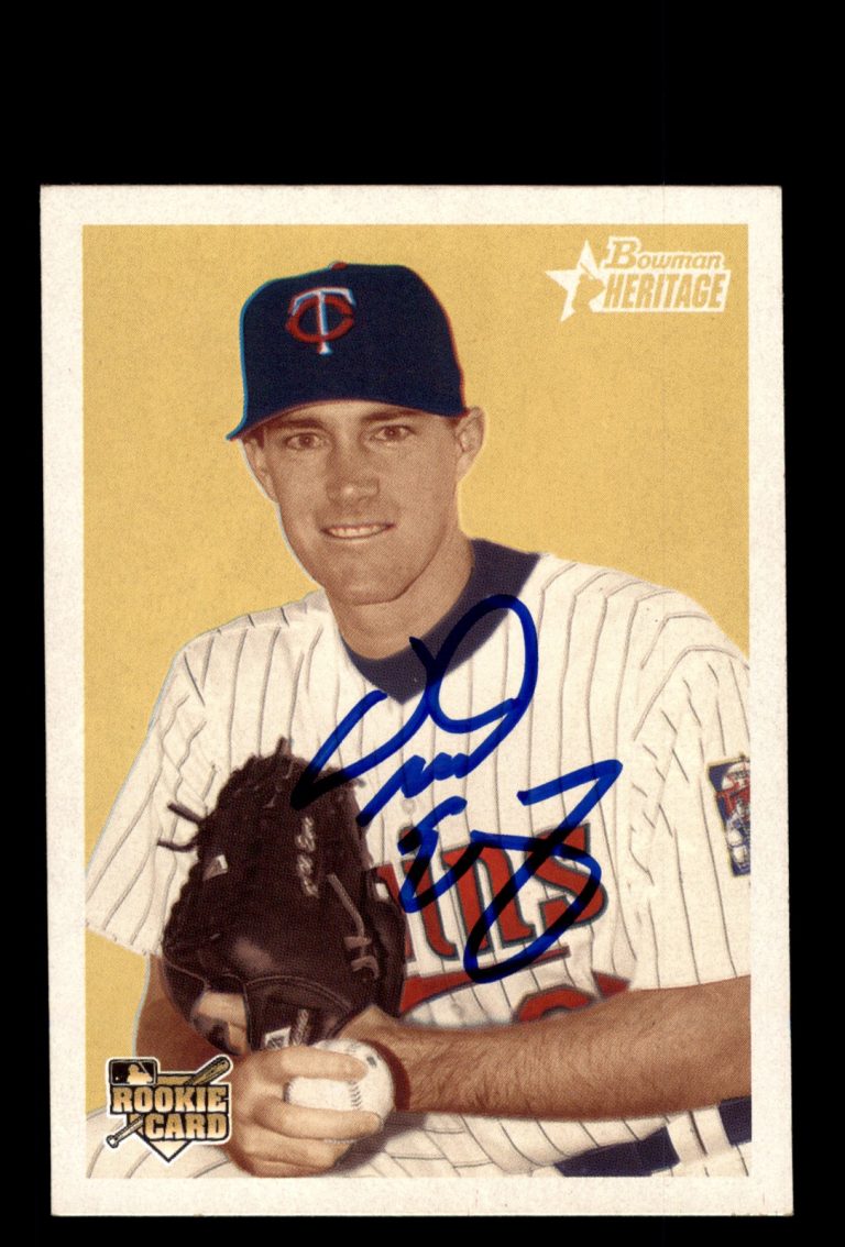 Signed Baseball Card Auto Willie Eyre 2006 Bowman Heritage #210 Minnesota Twins