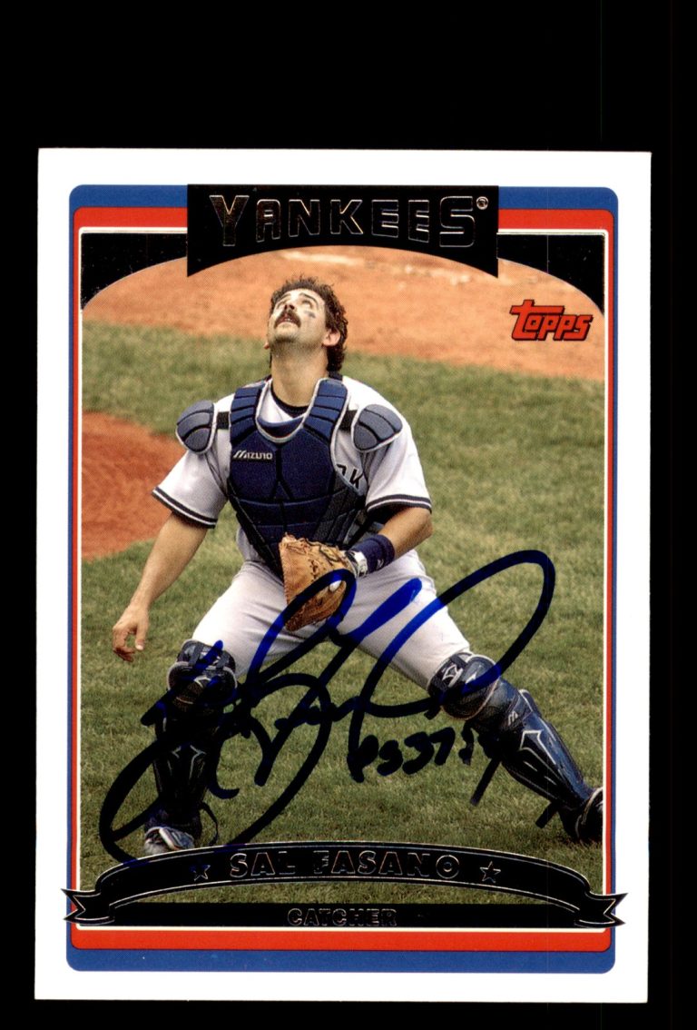 Signed Baseball Card Auto Sal Fasano 2006 Topps #UH90 New York Yankees