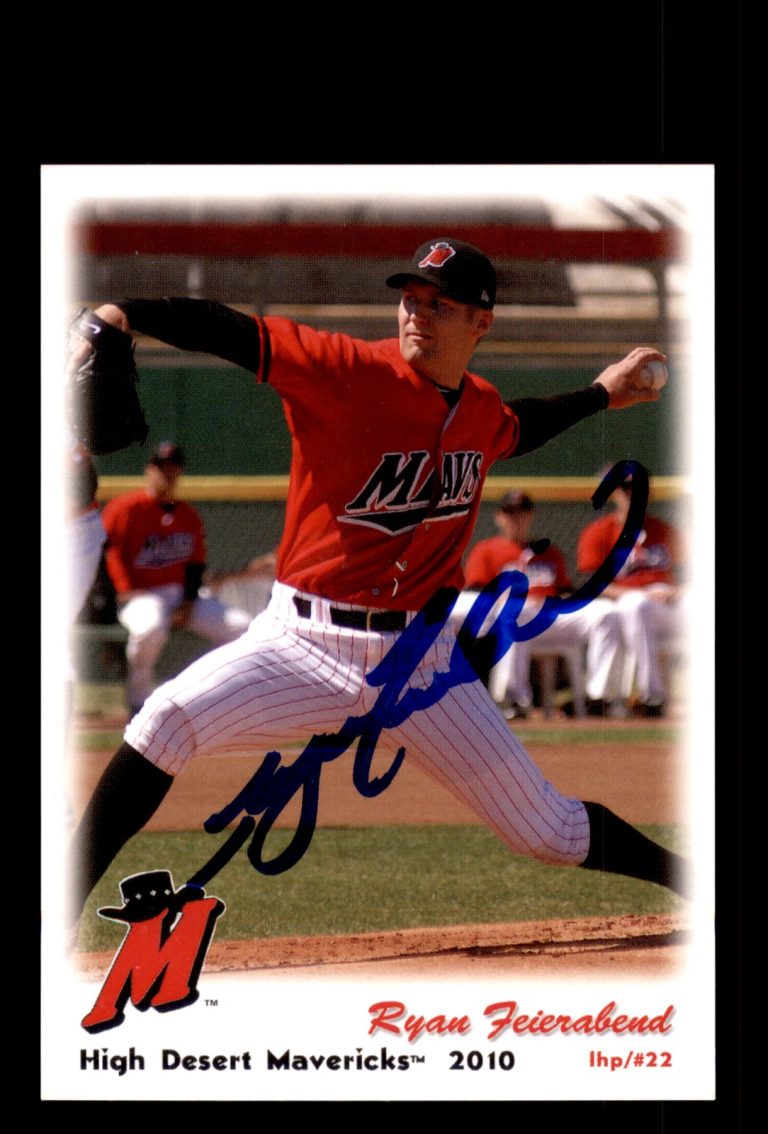 Signed Baseball Card Auto Ryan Feierabend 2010 Grandstand High Desert Mavericks