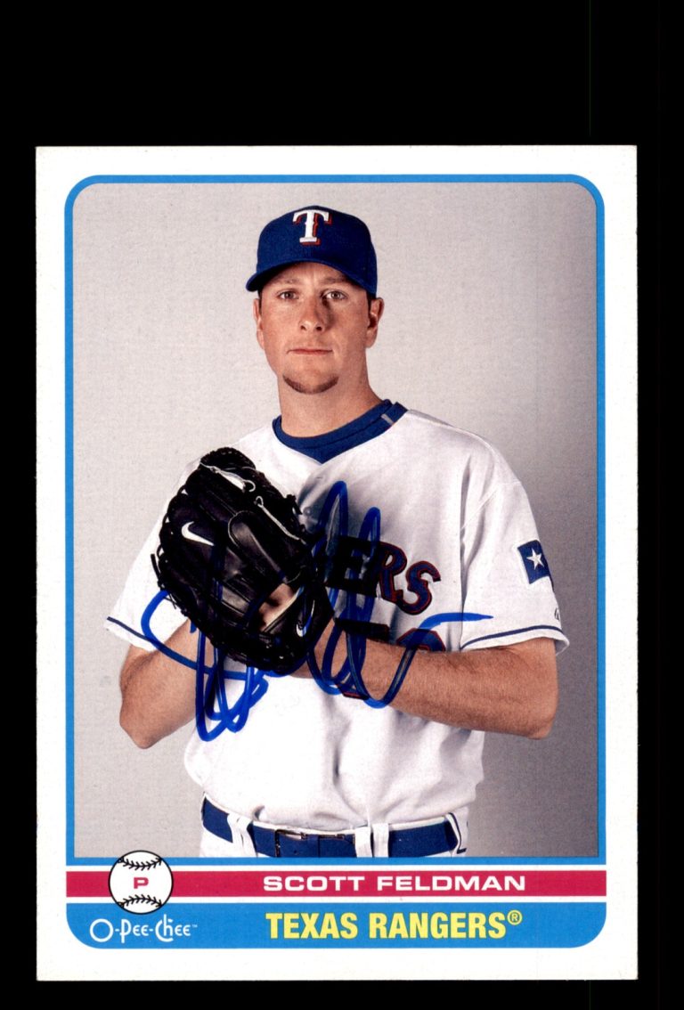 Signed Baseball Card Auto Scott Feldman 2009 O-Pee-Chee #274 Texas Rangers
