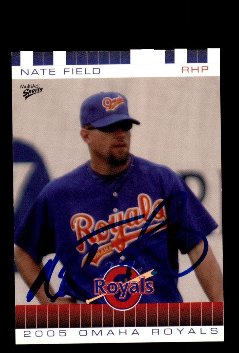 Signed Baseball Card Auto Nate Field 2005 MultiAd Omaha Royals