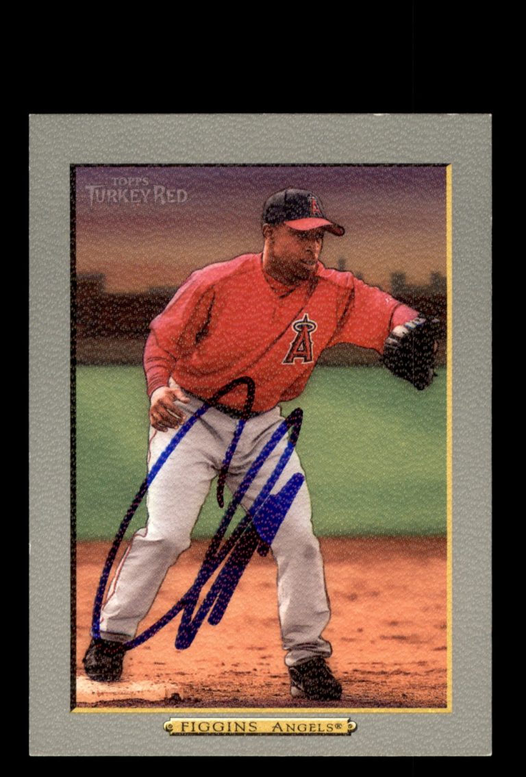 Signed Baseball Card Auto Chone Figgins 2006 Topps Turkey Red #358 Angels