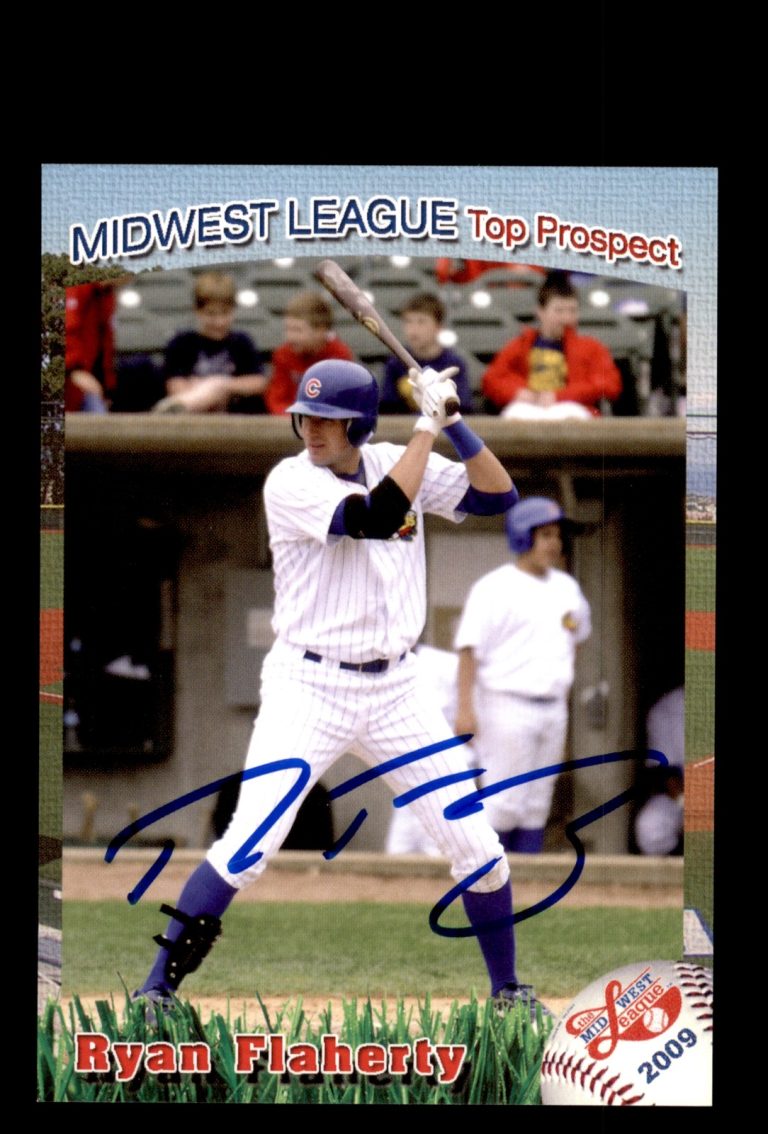 Signed Baseball Card Auto Ryan Flaherty 2009 Grandstand Midwest League