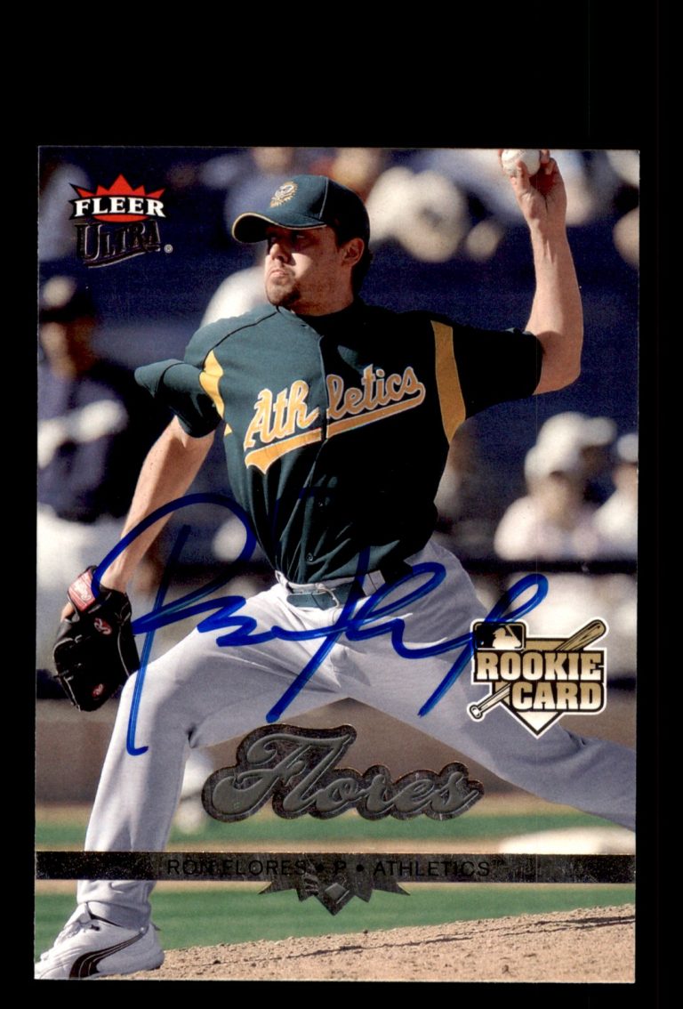 Signed Baseball Card Auto Ron Flores 2006 Fleer Ultra #192 Oakland A's