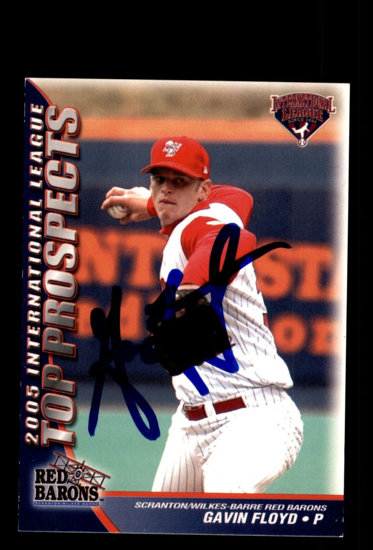 Signed Baseball Card Auto Gavin Floyd 2005 Choice International League Prospects