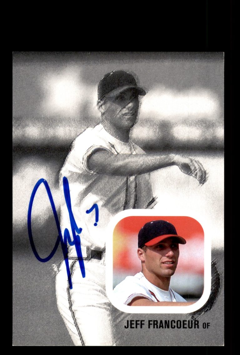 Signed Baseball Card Auto Jeff Francoeur 2002-03 Just Rookies #7 Atlanta Braves