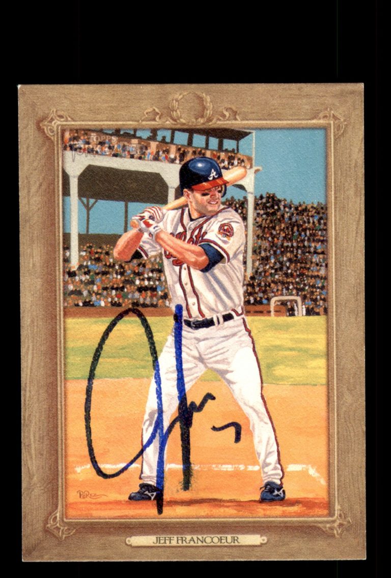 Signed Baseball Card Auto Jeff Francoeur 2007 Topps Turkey Red #139 Braves