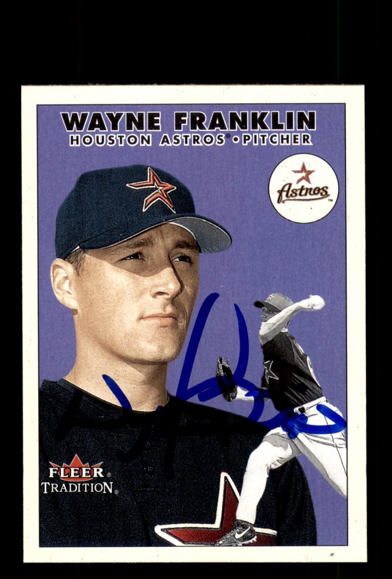 Signed Baseball Card Auto Wayne Franklin 2000 Fleer Tradition #U132 Astros