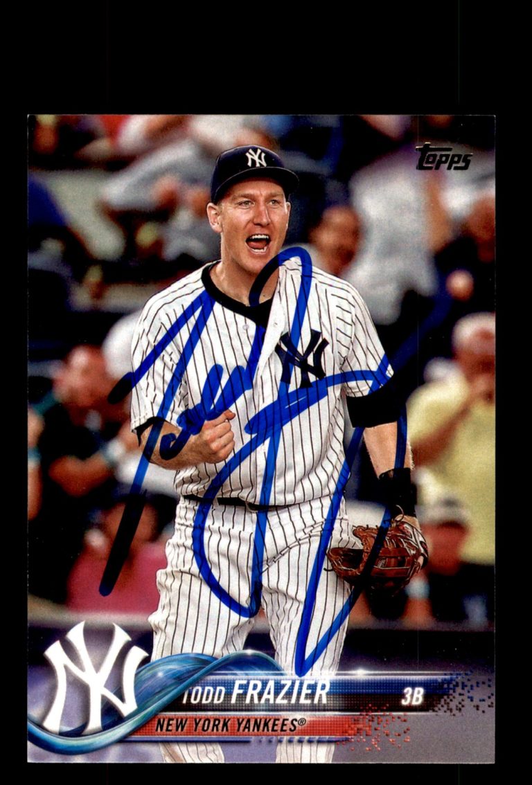 Signed Baseball Card Auto Todd Frazier 2018 Topps #84 New York Yankees