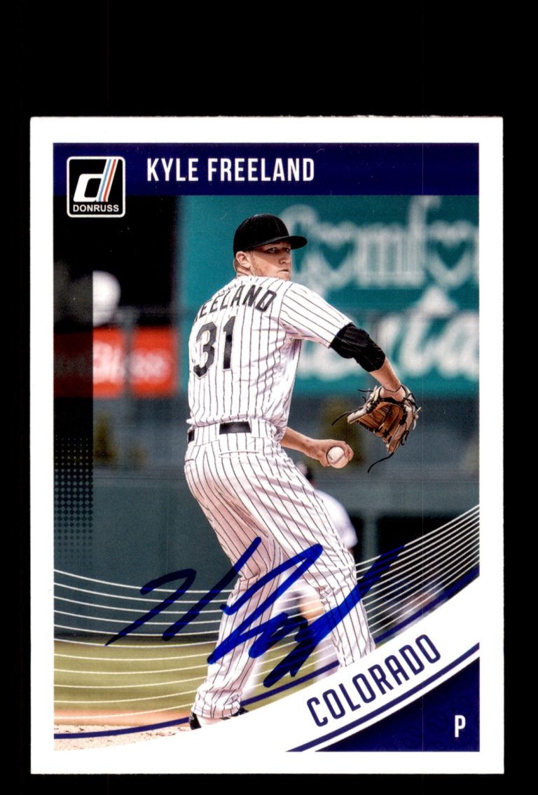 Signed Baseball Card Auto Kyle Freeland 2018 Donruss #106 Colorado Rockies