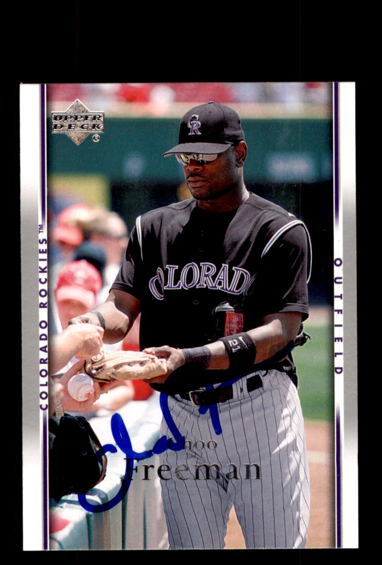 Signed Baseball Card Auto Choo Freeman 2007 Upper Deck #309 Colorado Rockies