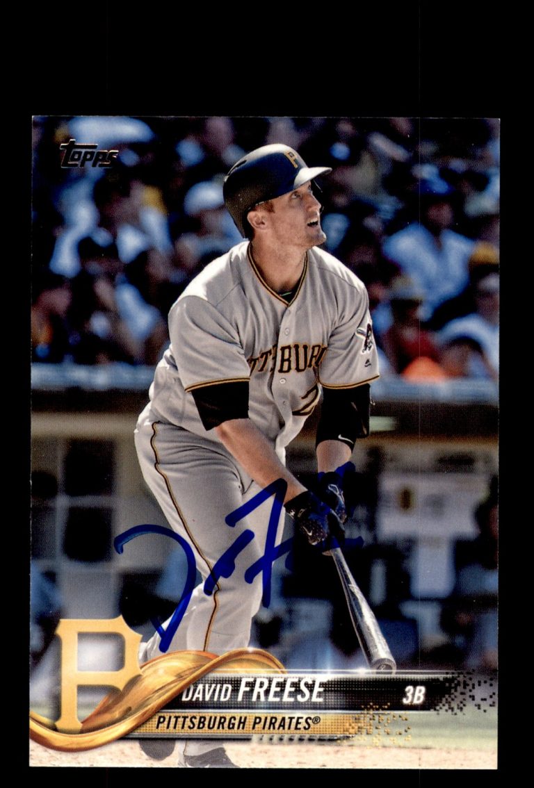 Signed Baseball Card Auto David Freese 2018 Topps #631 Pittsburgh Pirates