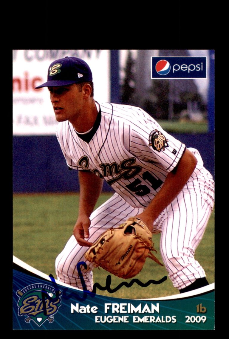 Signed Baseball Card Auto Nate Freiman 2009 Grandstand Eugene Emeralds