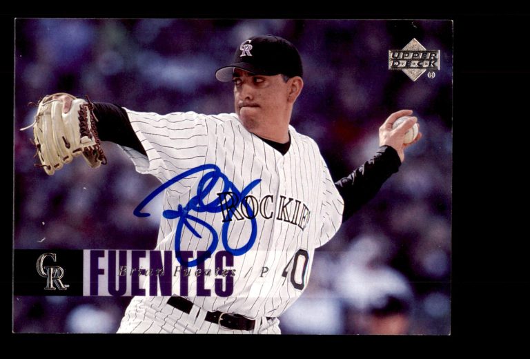 Signed Baseball Card Auto Brian Fuentes 2006 Upper Deck #593 Colorado Rockies