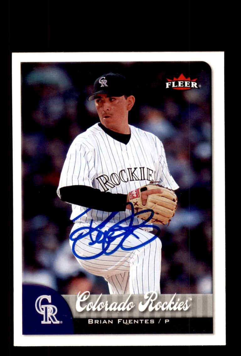 Signed Baseball Card Auto Brian Fuentes 2007 Fleer #225 Colorado Rockies