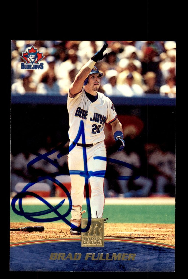 Signed Baseball Card Auto Brad Fullmer 2001 Topps Reserve #82 Toronto Blue Jays