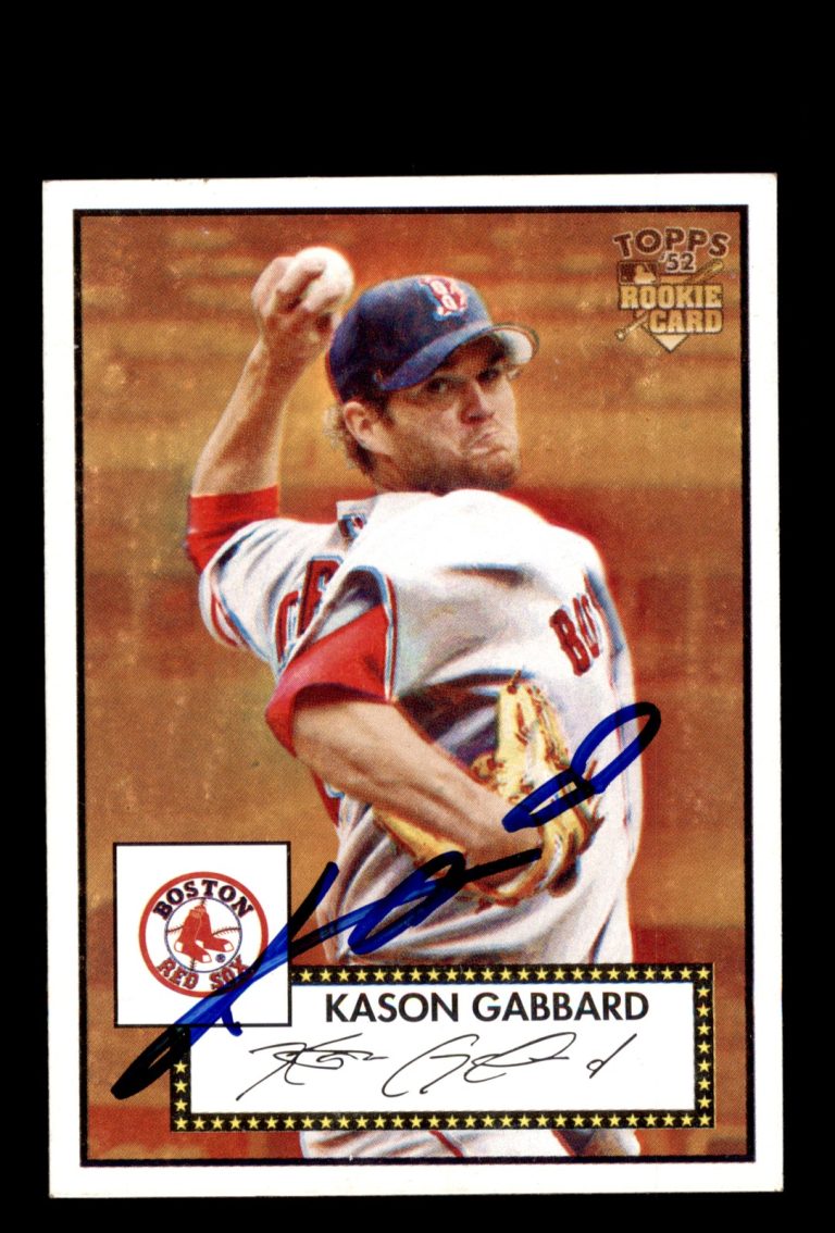 Signed Baseball Card Auto Kason Gabbard 2006 Topps '52 Rookies #191 Red Sox