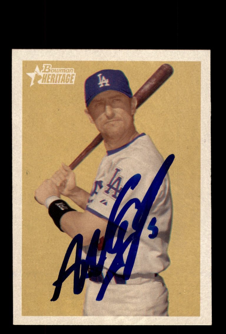 Signed Baseball Card Auto Nomar Garciaparra 2006 Bowman Heritage #173 Dodgers