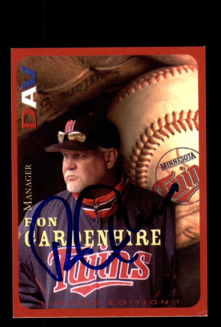 Signed Baseball Card Auto Ron Gardenhire 2005 DAV Minnesota Twins