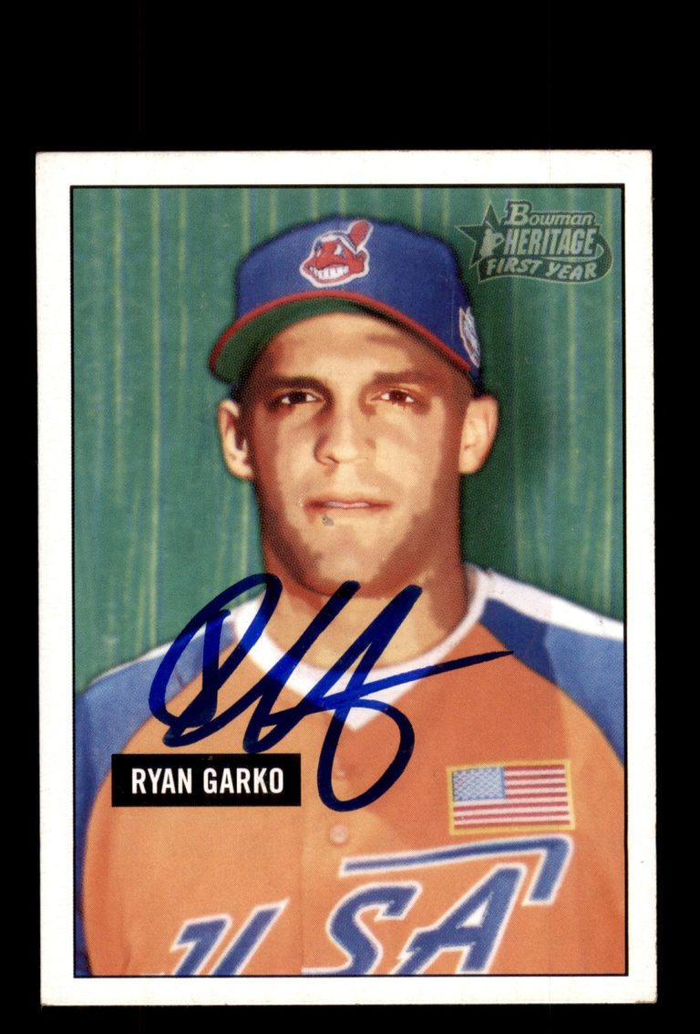 Signed Baseball Card Auto Ryan Garko 2005 Bowman Heritage #269 Cleveland Indians
