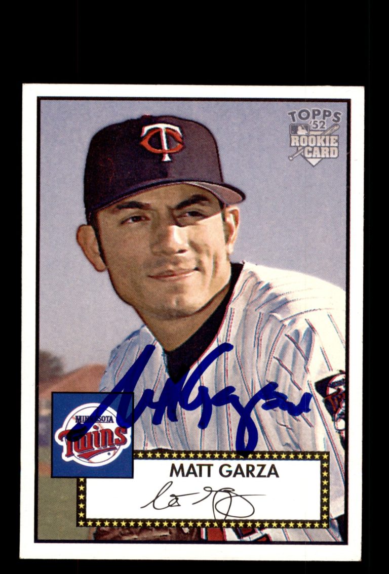 Signed Baseball Card Auto Matt Garza 2006 Topps '52 Rookies #242 Minnesota Twins