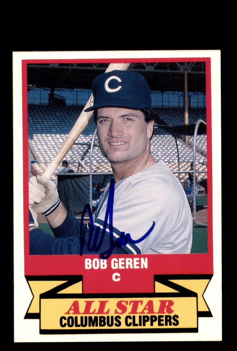 Signed Baseball Card Auto Bob Geren 1988 CMC Triple A All-Stars Clippers