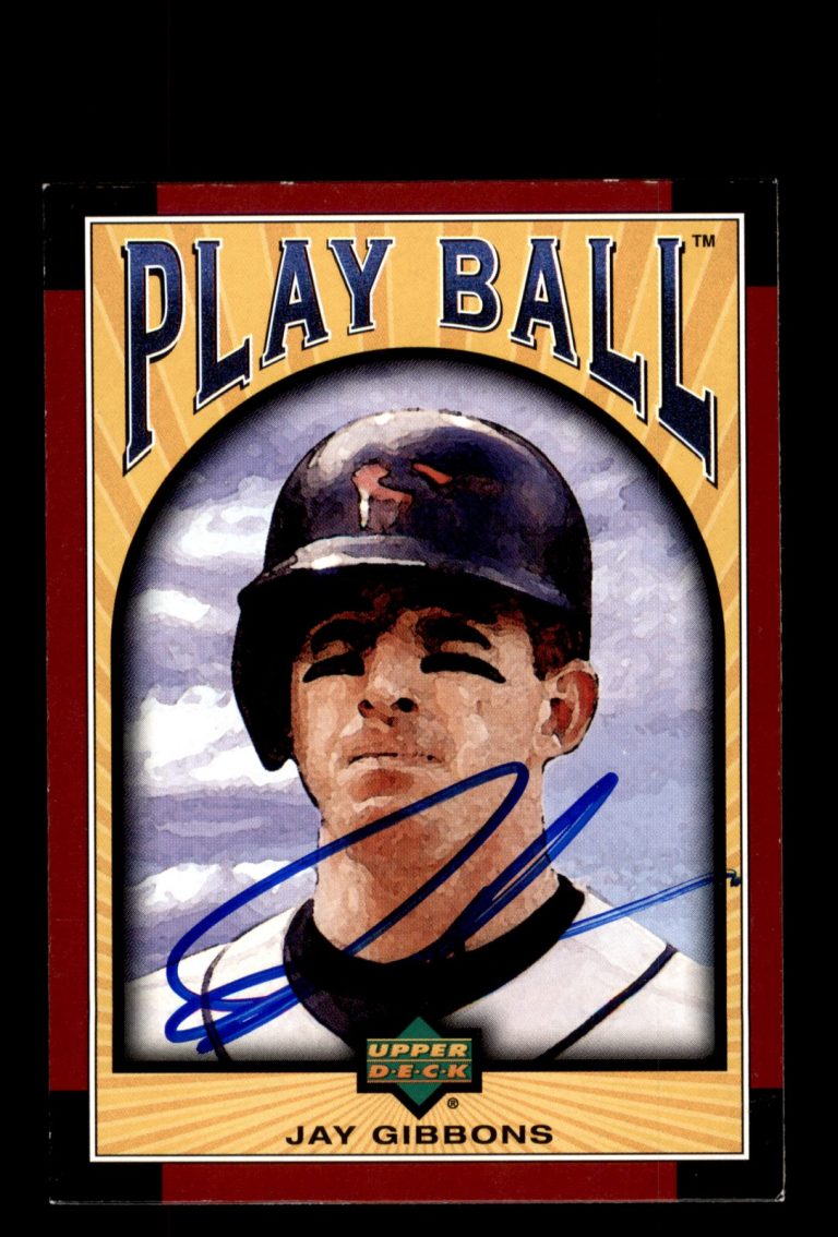 Signed Baseball Card Auto Jay Gibbons 2004 Upper Deck Play Ball #132 Orioles