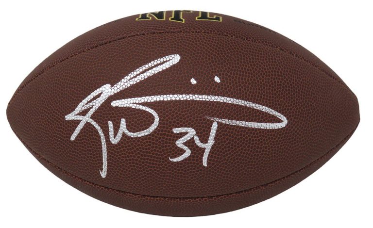 Ricky Williams Signed Wilson SuperGrip F/S NFL Football - SCHWARTZ COA